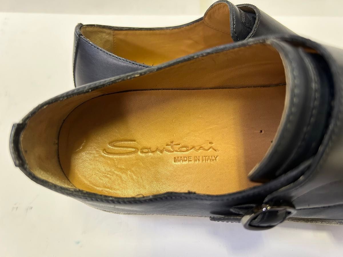 【 美品 】Santoni サントーニ Wモンク レザースニーカー 8.5