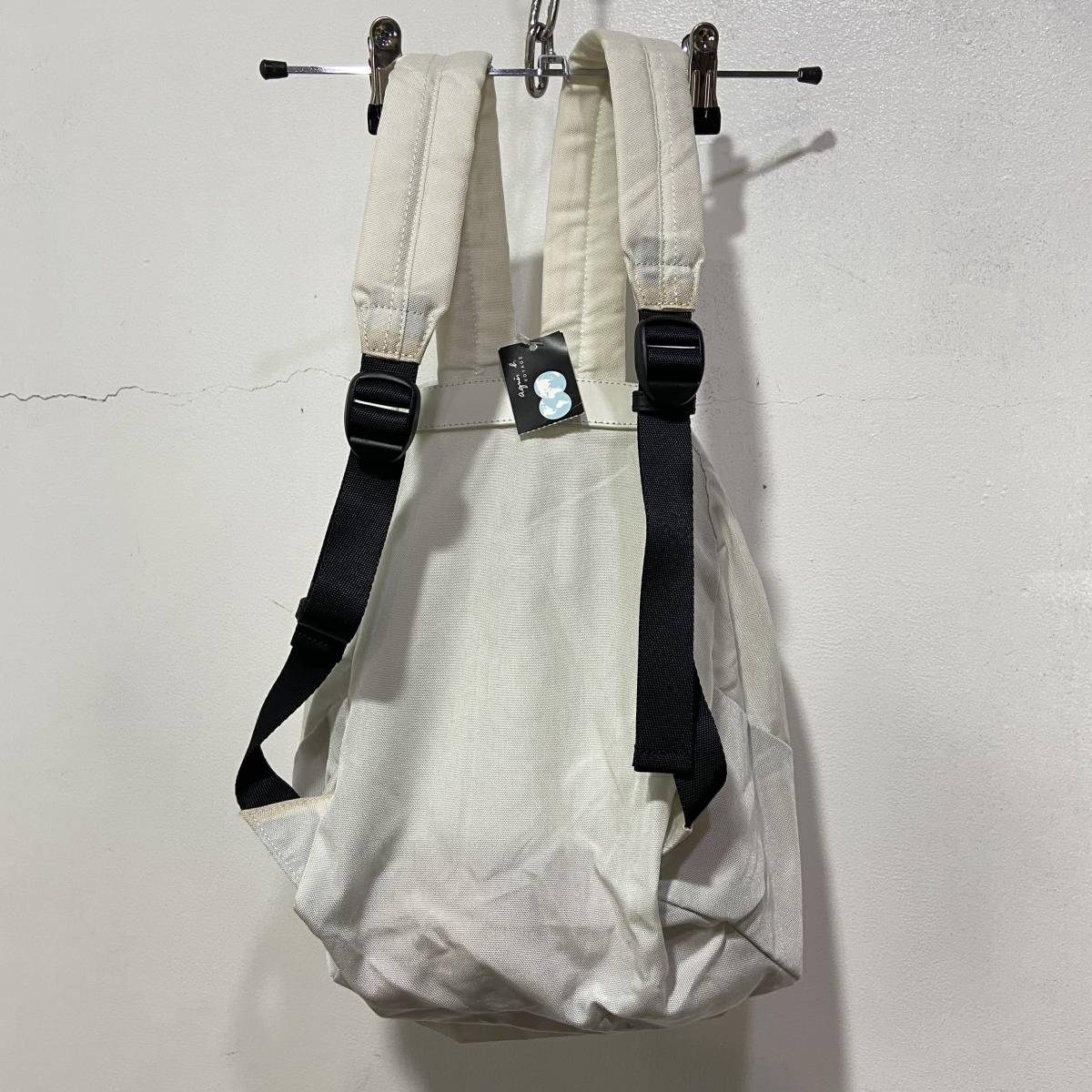  free shipping * tag attaching unused goods **agnes b* Agnes .-* nylon backpack * Mini rucksack * white *A23M