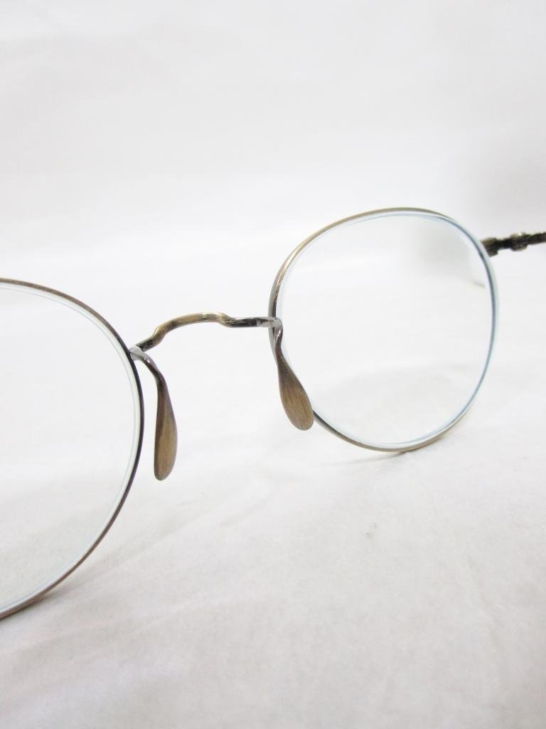 【送料込】 ayame アヤメ アクセサリー 眼鏡 メガネ マットゴールド MANRAY マンレイ メタルフレーム スカルテンプル 46サイズ/956756_画像7