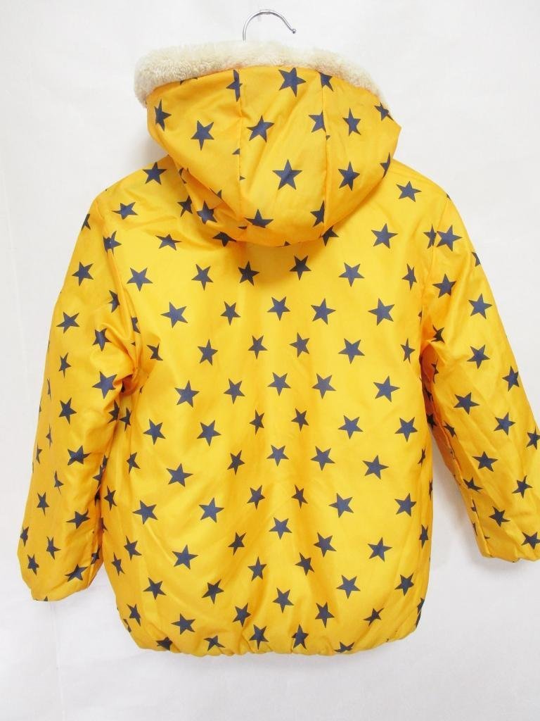 [ including carriage ][ Kids / child ] MIKI HOUSE Miki House cotton inside coat ( reversible ) 110cm blue blue / yellow yellow hood removal possible for boy /n471554