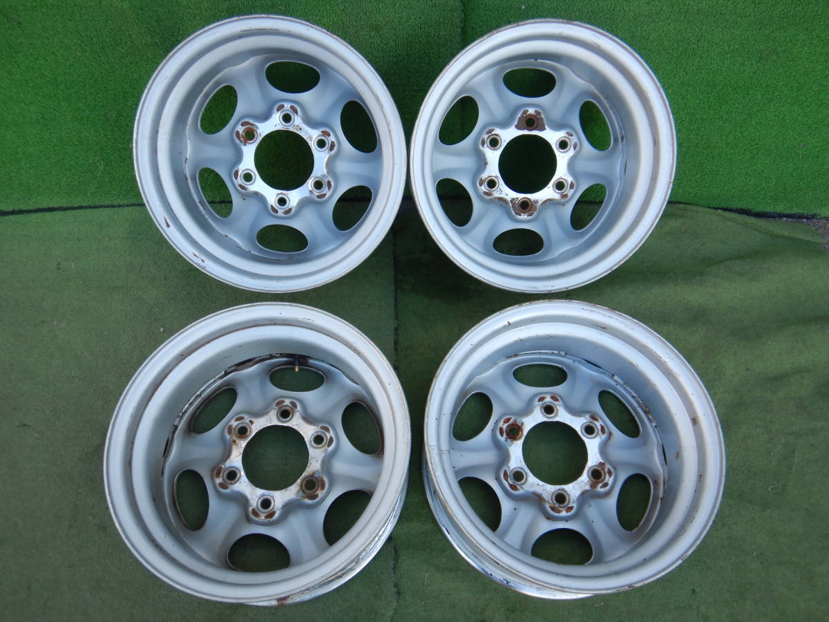 ★NISSAN純正 TOPY 1202 92 N3.8 40300 88G15 メッキ★J15×6JJ OFF:+30 PCD139.7-6H ハブ径；101mm 傷、汚れ、錆等あり 4本 _画像8