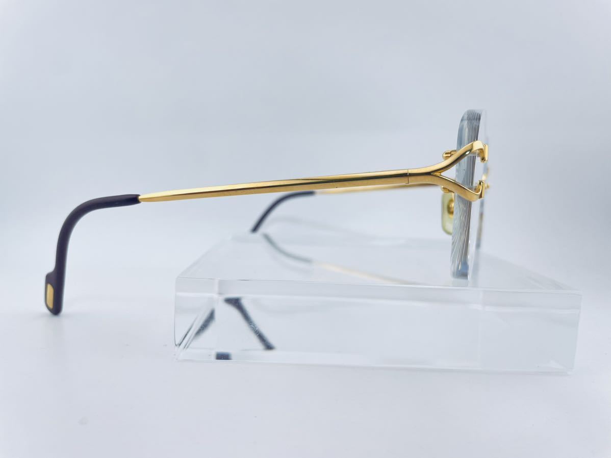 QA312 Cartier 眼鏡 ツーポイント　フレーム　高級美品　カルテイエ　ブランド品　ゴールド金張リ　フランス製　_画像4