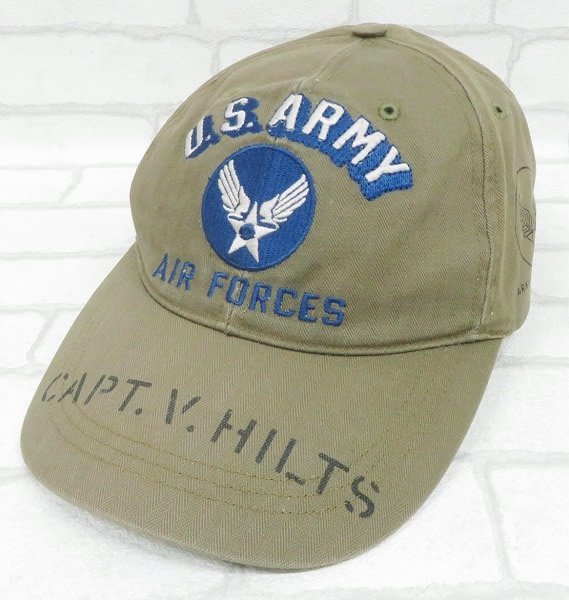 1H6761/ toys mccoy US ARMY AIR FORCES V.HILTS large . mileage military cap TOYS McCOY