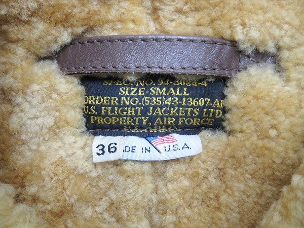 3J3376/U.S. FLIGHT JACKETS LTD D-1 USA製 フライトジャケット_画像4