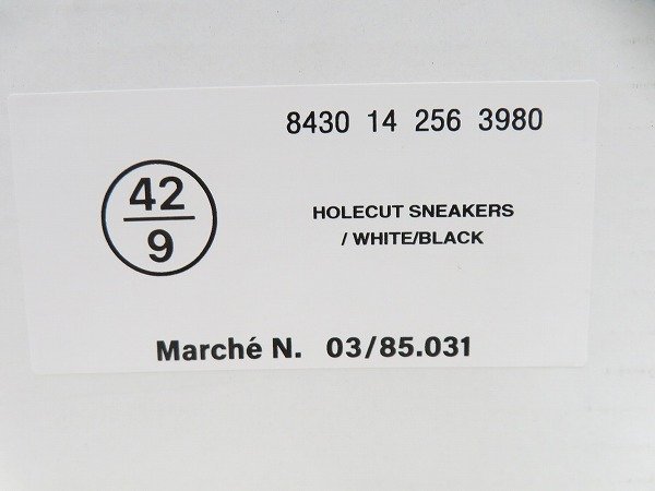 2S8662/未使用品 Marbot HOLECUT SNEAKERS マルボー ホールカットスニーカー 42_画像9