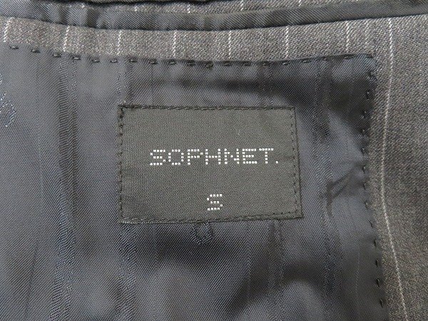 7T9120/SOPHNET 2Bストライプテーラードジャケット ソフネット_画像5