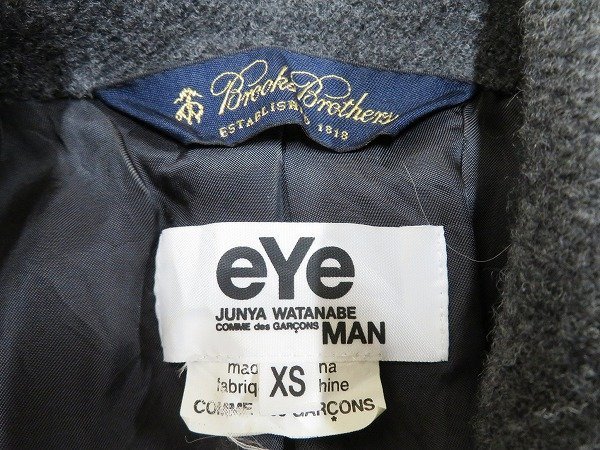 3J3579/eye JUNYA WATANABE BROOKS BROTHERS 金ボタンブレザー 2Bウールテーラードジャケット WH-J902 AD2011_画像5