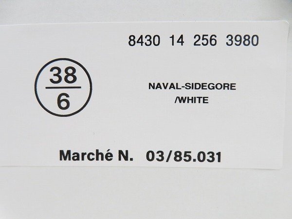 2S8664/未使用品 Marbot NAVAL-SIDEGORE サイドゴアブーツ シューズ 38の画像10