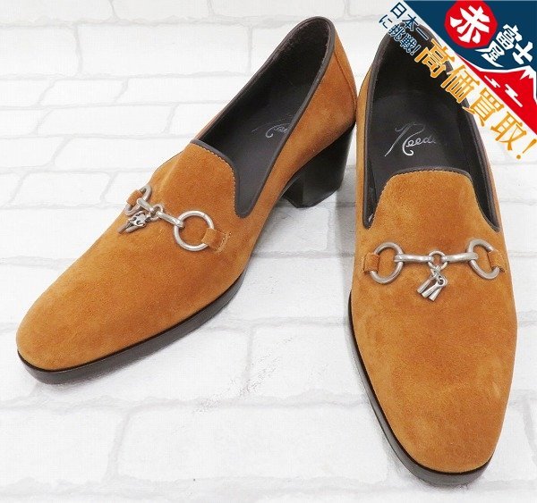 2S8506/ не использовался товар Needlesope кролик Van p Loafer Needles замша обувь 