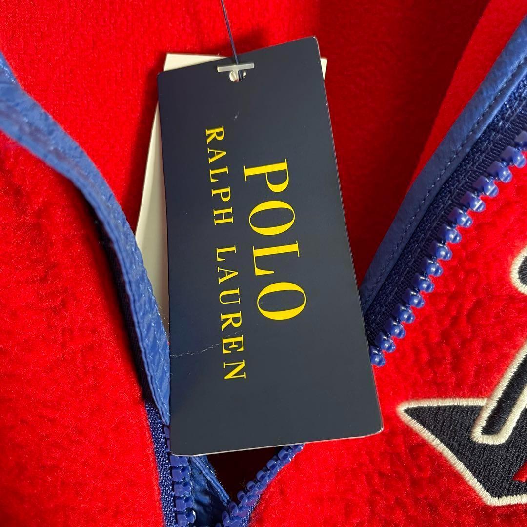 [ новый товар не использовался ] Ralph Lauren половина Zip флис тянуть over boys XL женский XL красный 