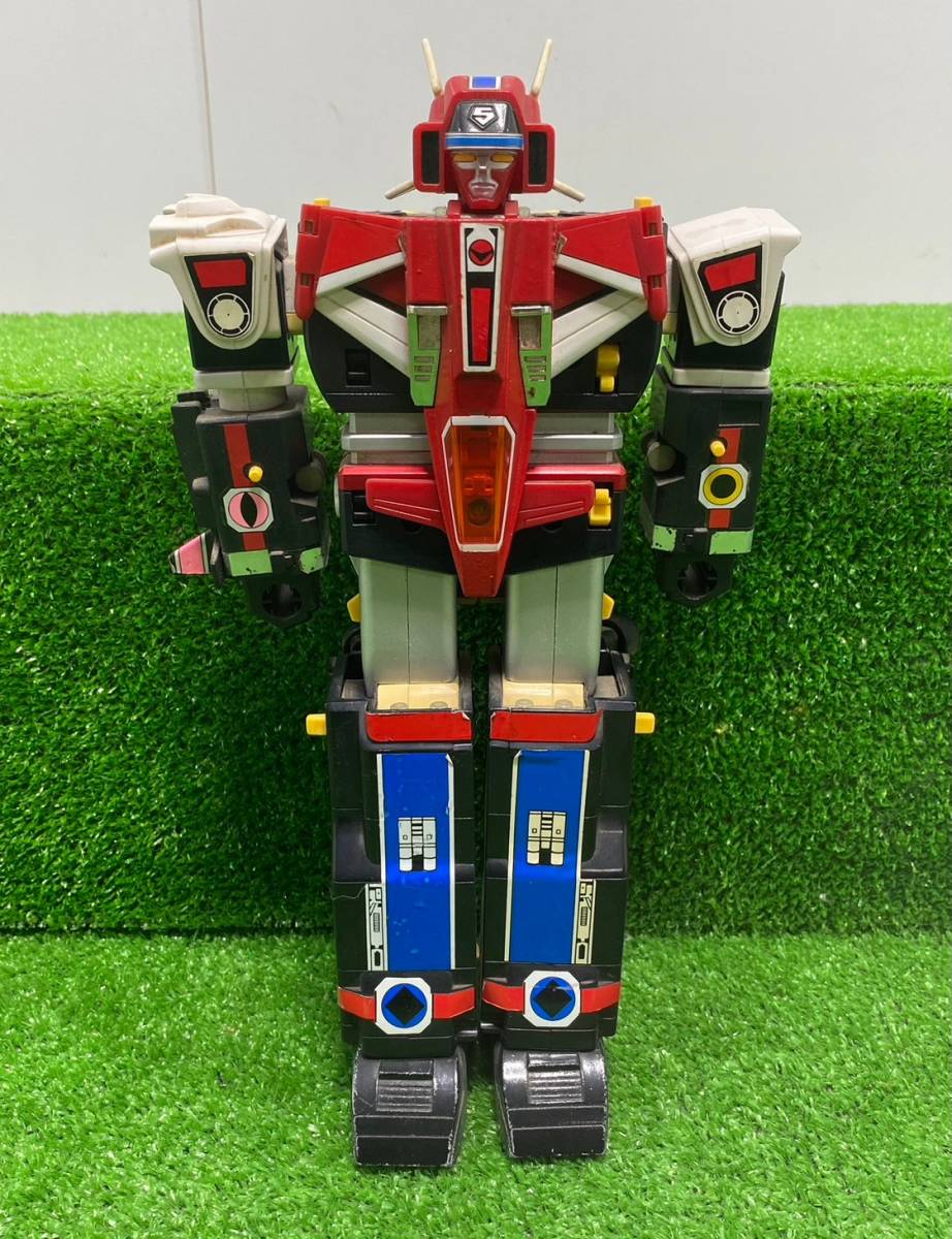 □38-60 光戦隊マスクマン おもちゃ DX超合金 グレートファイブ 戦隊 ロボット 1987年 当時物 東映 BANDAI バンダイ_中古品の為、パーツ欠損・破損の可能性有り