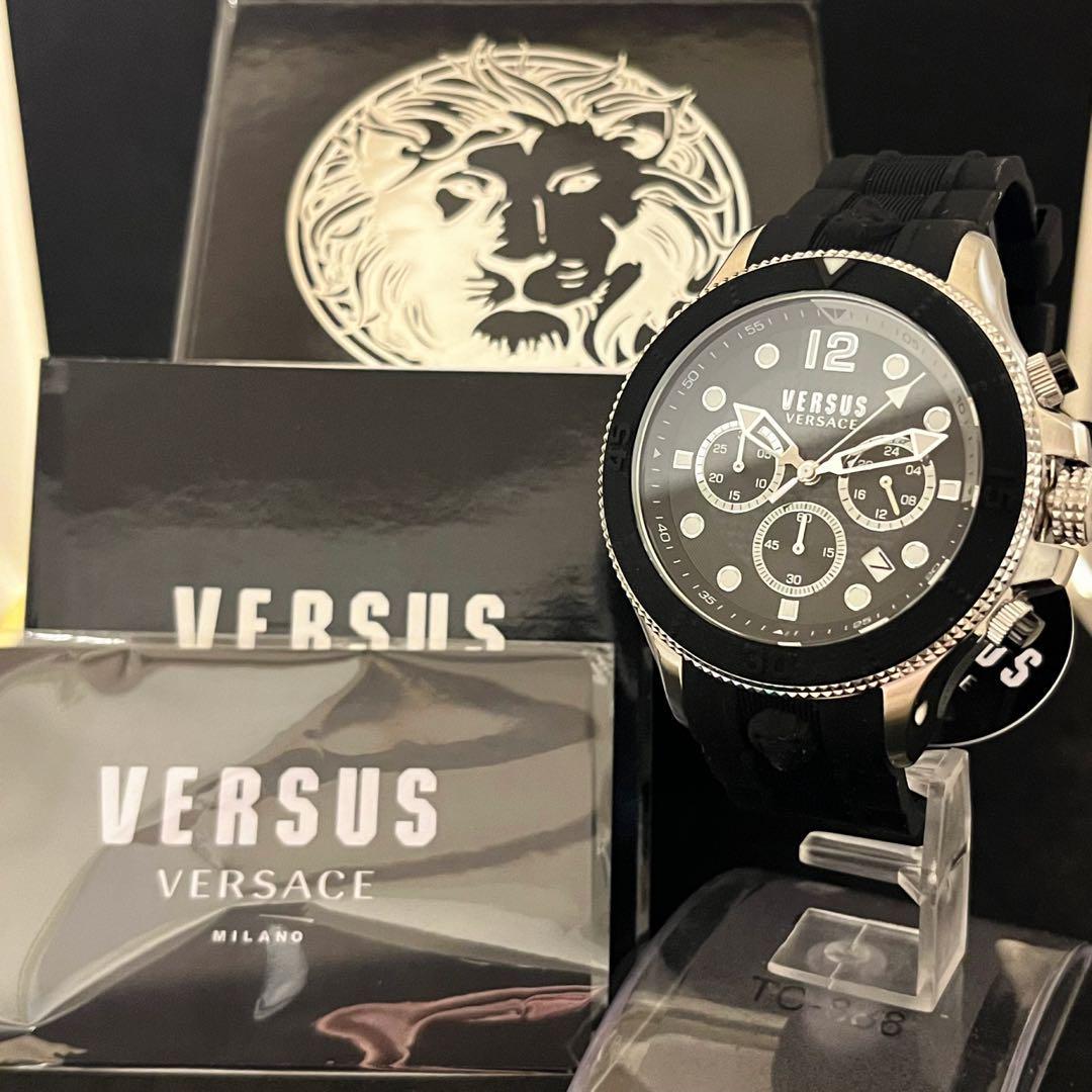 【超激レア】Versus Versace/ベルサス ベルサーチ/メンズ腕時計/男性用/プレゼント/ヴェルサス ヴェルサーチ/ウオッチ/シルバー.ブラック色の画像10