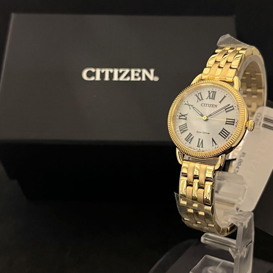 【CITIZEN】展示品特価/シチズン/レディース腕時計/お洒落/激レア/希少/女性用/プレゼントに/ゴールド色/ソーラー式/高貴/気品/上品/高級_画像10