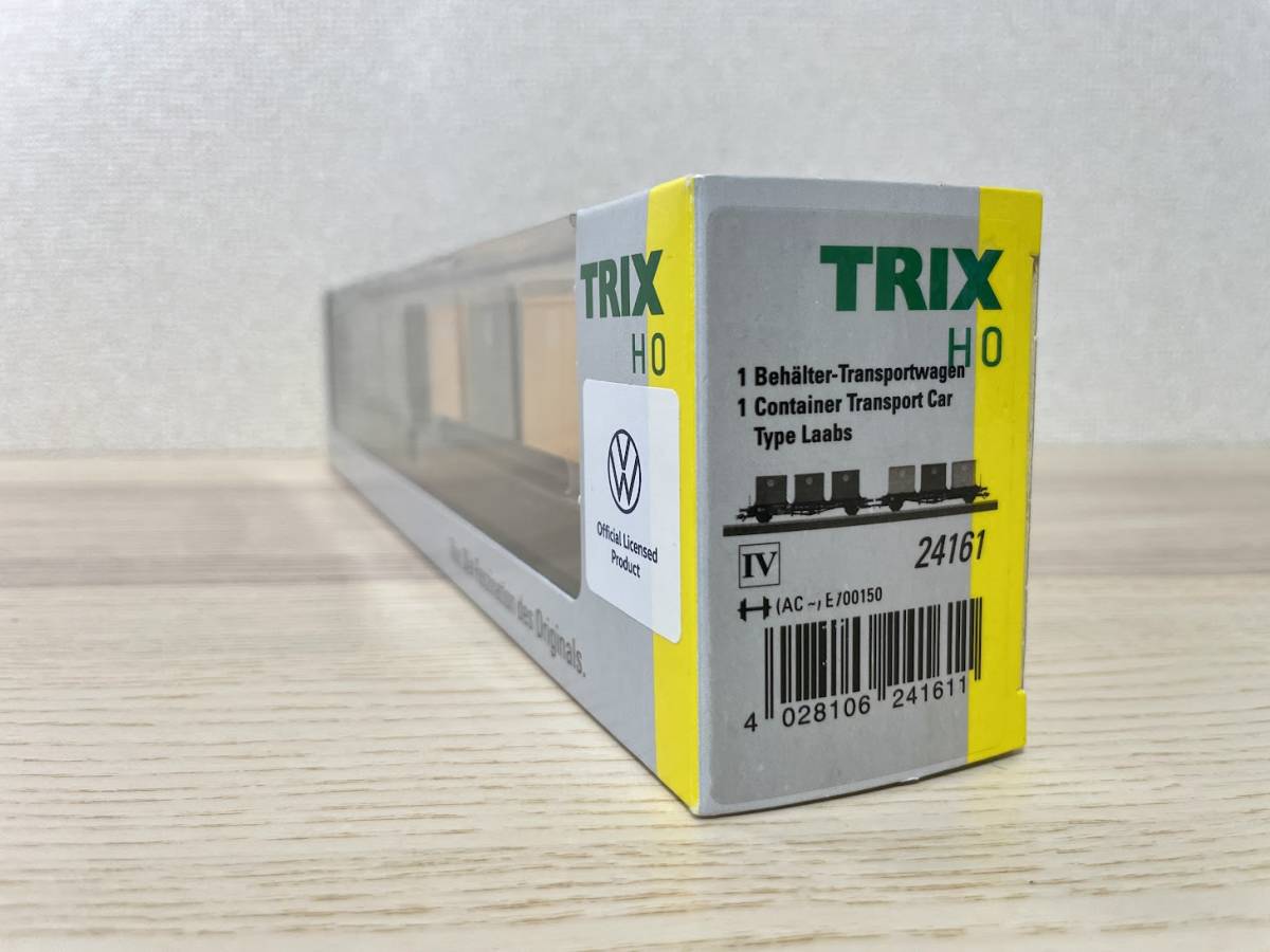 【新品未使用】TRIX 24161 コンテナ貨車 Type Laabs Container Transport Car, VW_画像3