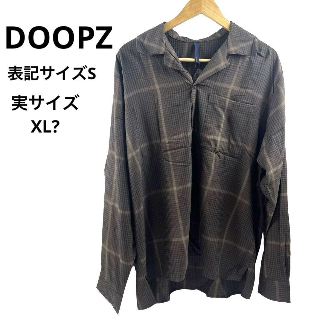 新品未使用 DOOPZ ドープス 長袖シャツ チェック柄 オーバーサイズシャツ_画像1