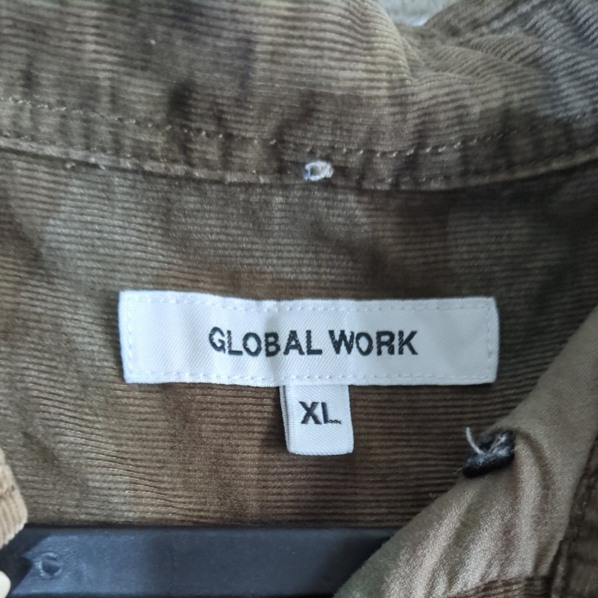 GLOBAL WORK　グローバルワーク　 長袖　ボタンダウン　シャツ　ミリタリー　迷彩柄　茶　ブラウン