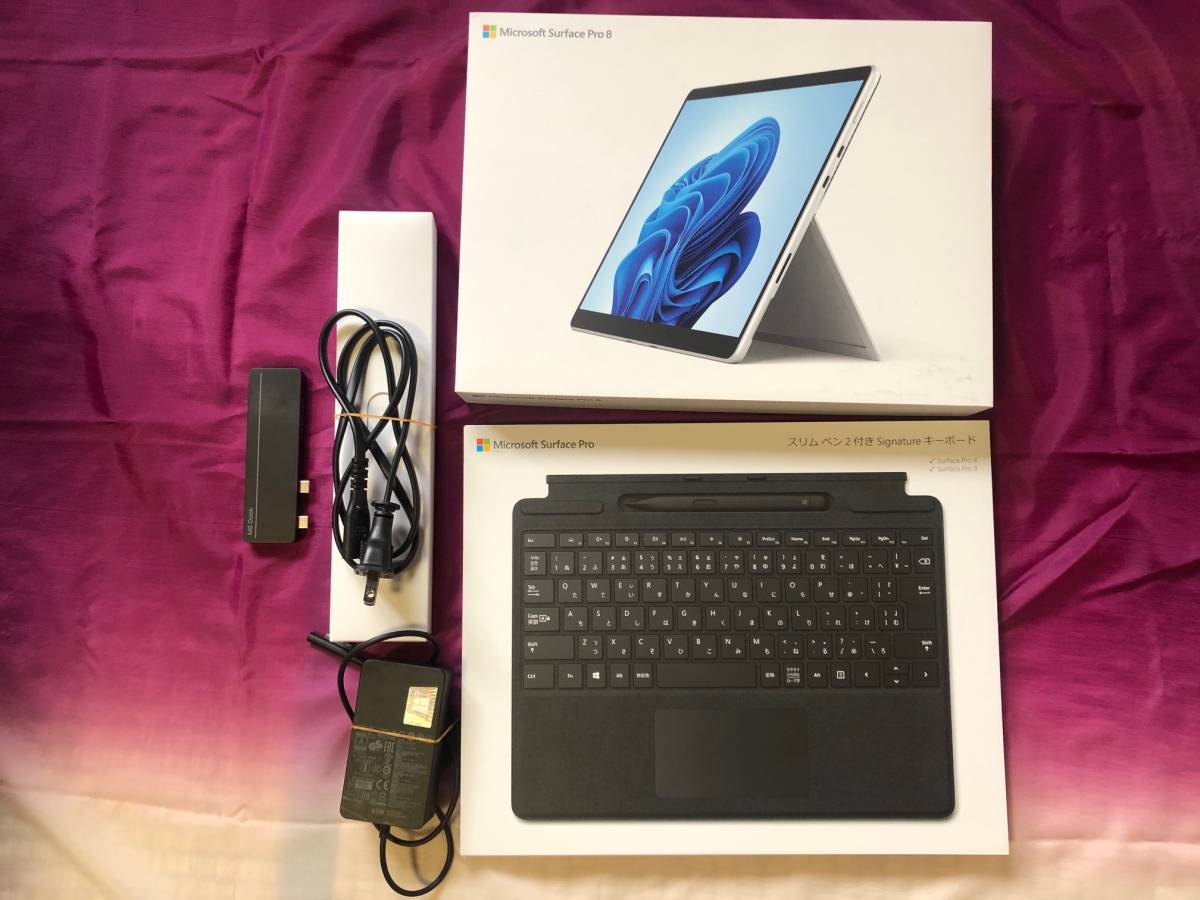 【美品】8PX-00010/Microsoft Surface Pro 8/13.0inch/Core_i7/16GB/512GB/純正タイプカバー+ペン+USB-Cハブ/Win11/＋おまけ有り_画像10