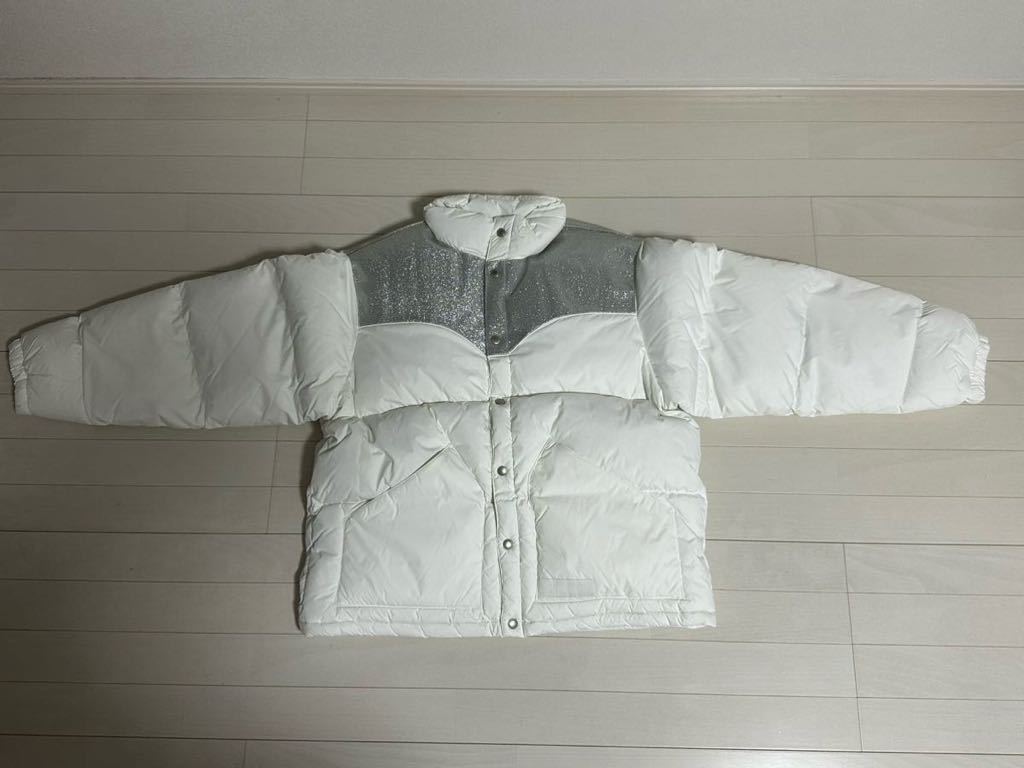 新品 supreme glitter yoke down puffer jacket WHITE LARGE 新品 supreme glitter yoke down puffer jacket WHITE LARGE