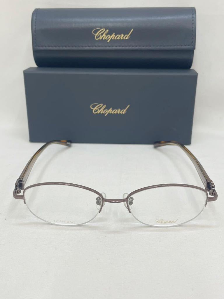 KT0110 Chopard/ショパール 眼鏡 メガネ フレーム チタニウム チタン べっこう ブロンズ系 VCHD97J 5217 138 ケース付き 美品_画像3