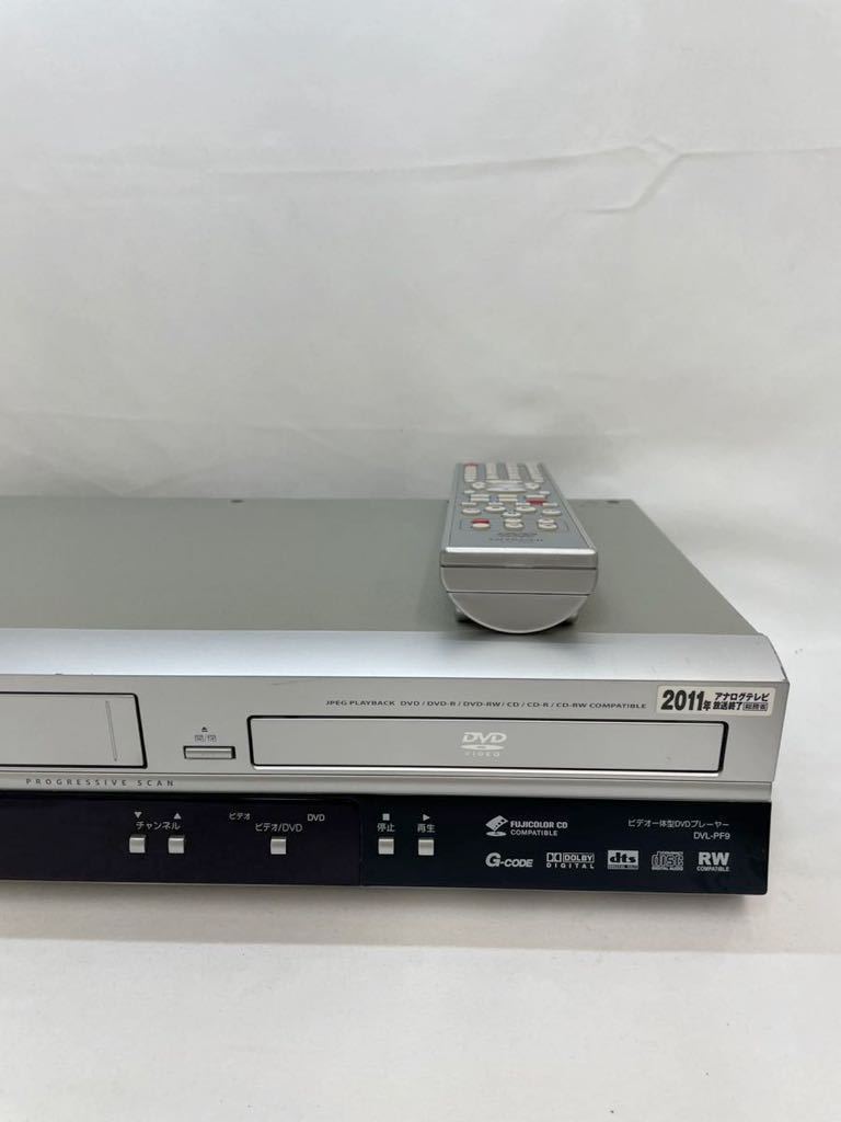 KT0119 HITACHI/日立 ビデオ一体型DVDプレーヤー ビデオデッキ DVL-PF9 2006年製 純正リモコン付き_画像3