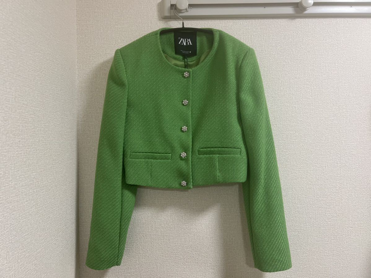 ZARA ザラ ツイード ジャケット ノーカラー ノーカラー ZARA ザラ ツイード ジャケット ノーカラー ノーカラー