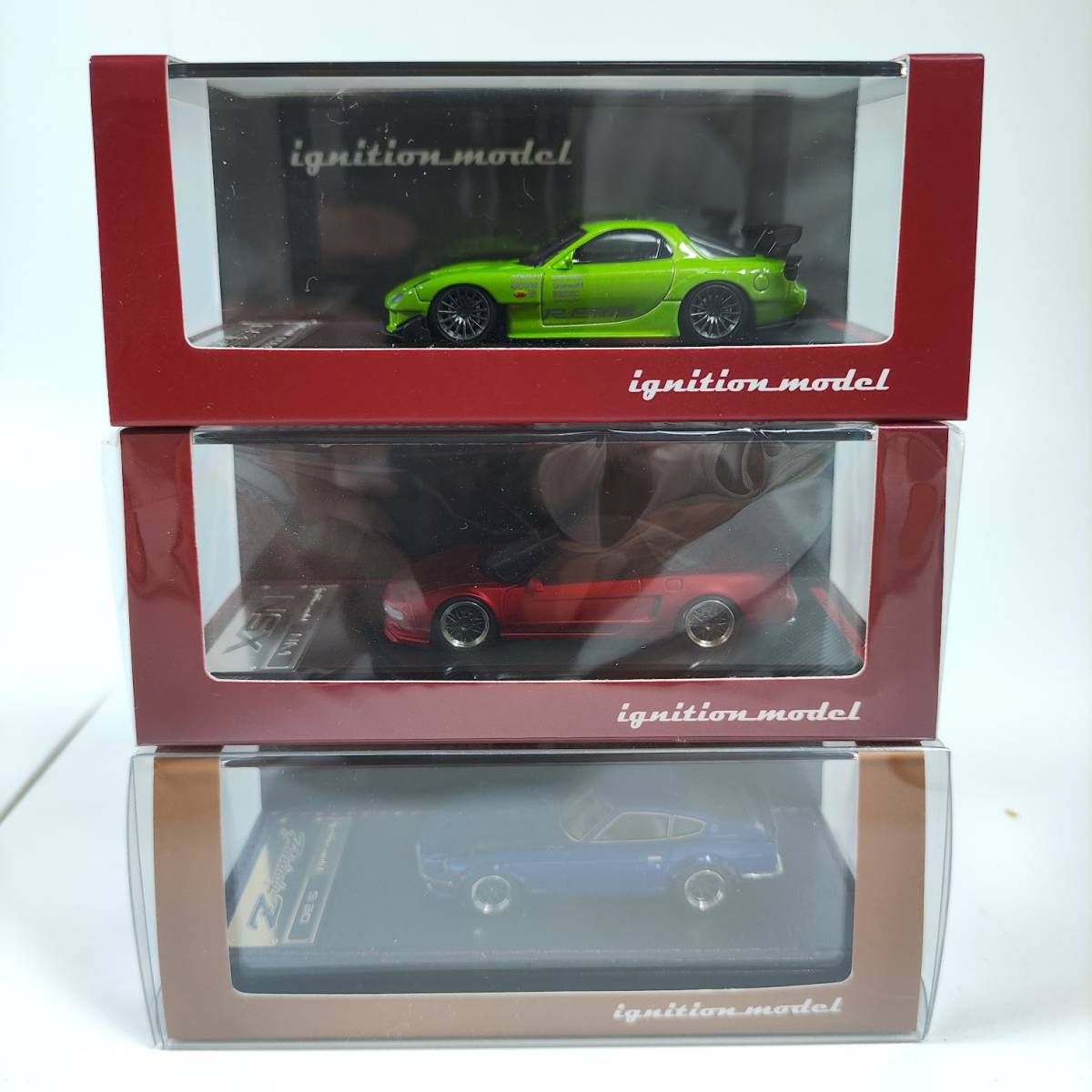 1円〜 未開封&美品 イグニッションモデル 1/64 マツダ RX-7(FD3S) RE雨宮/ホンダ NSX(NA1)/日産 フェアレディZ(S30) 　MAZDA HONDA NISSAN_画像1