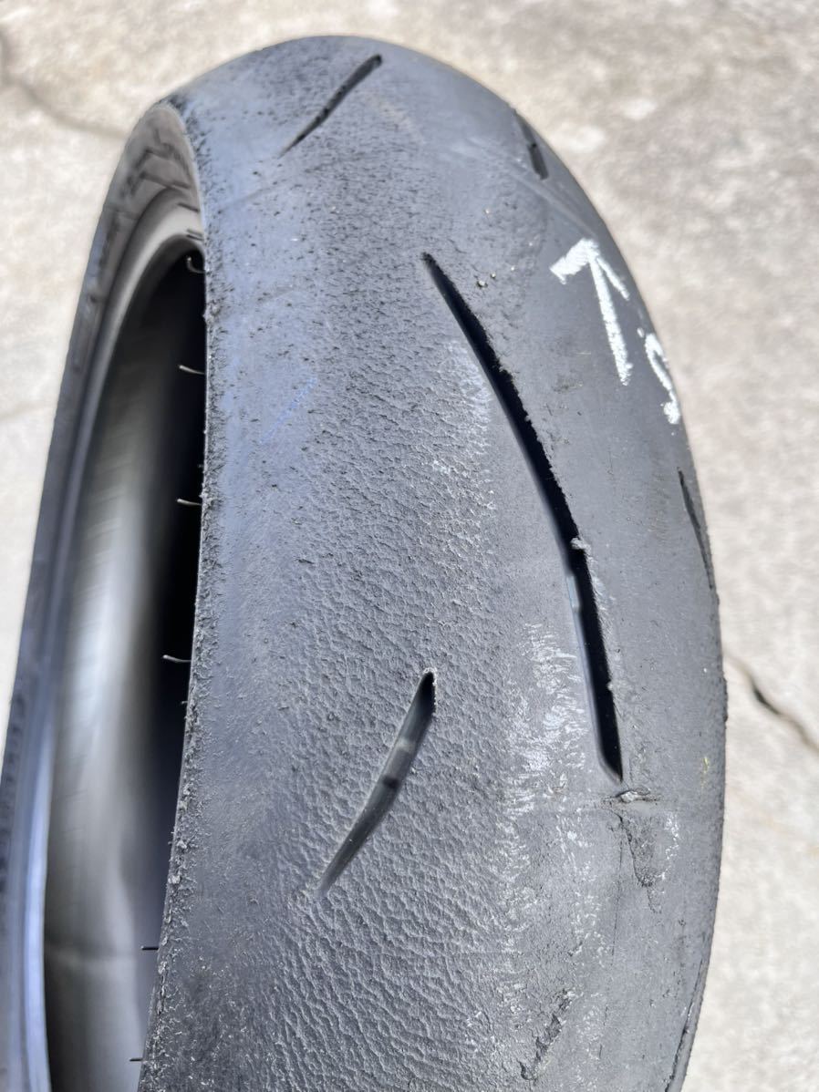 【中古】ダンロップ　SPORTMAX α-13 SP Hレンジ110/70R17 150/60R17 前後セット 17年製造 250cc対応タイヤ JP250 ⑤_画像8