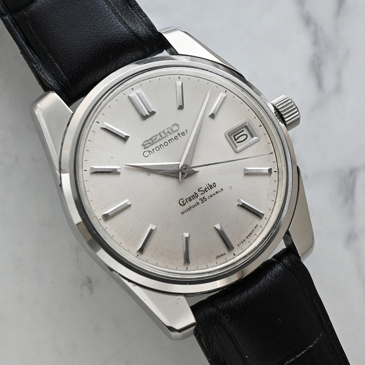 グランドセイコー セルフデーター 手巻 ３５石 クロノメーター 獅子メダル Grand Seiko Selfdater 5722-9990 稼動確認済_画像5