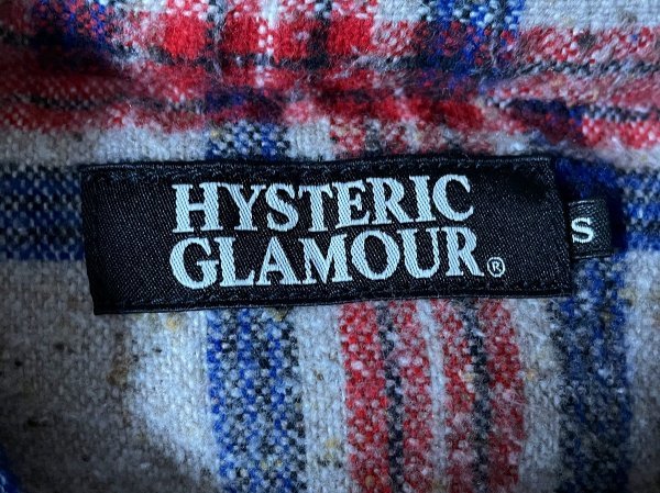 ★【希少 デザイン◎ 日本製 全体的に毛玉有】HYSTERIC GLAMOUR ヒステリックグラマー 0224AH03 コットンポリ ウエスタン ネルシャツ S_画像6