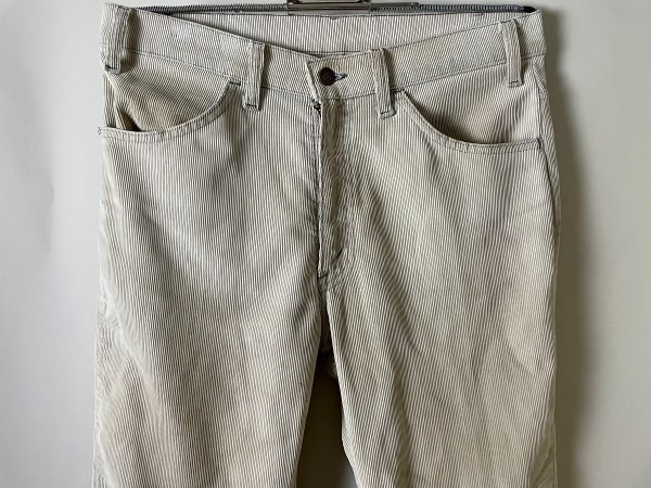 【USA製 希少 雰囲気◎】名作 ビンテージ 70'～80's Levi's リーバイス 519 (519-1555) テーパード コーデュロイ パンツ Ｗ33 TALONジップ_画像3