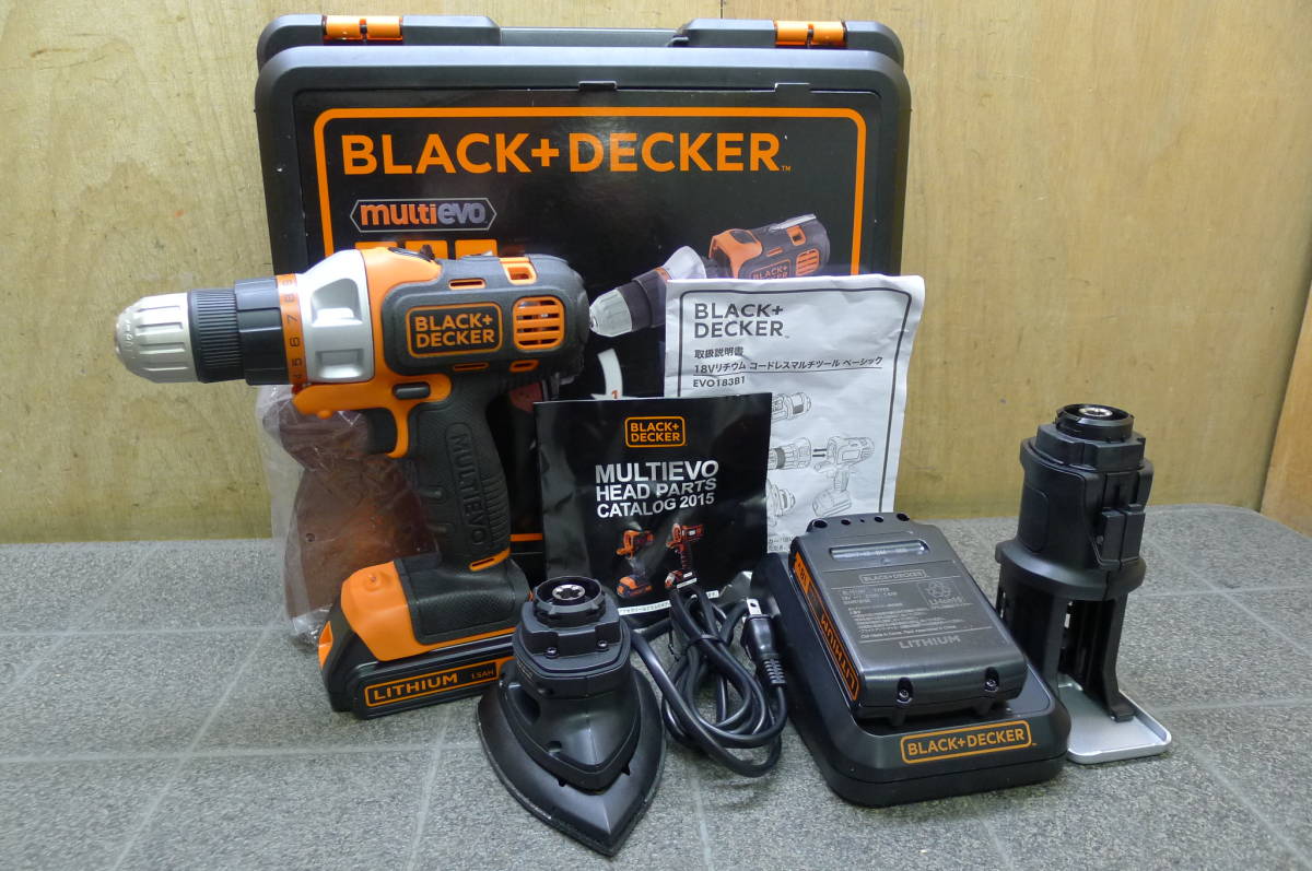 LL368 BLACK&DECKER 18Vリチウムコードレスマルチツール ベーシック[multi evo] EVO183B1 サンダー,ドリルドライバー,ジグソー 動作OK/100