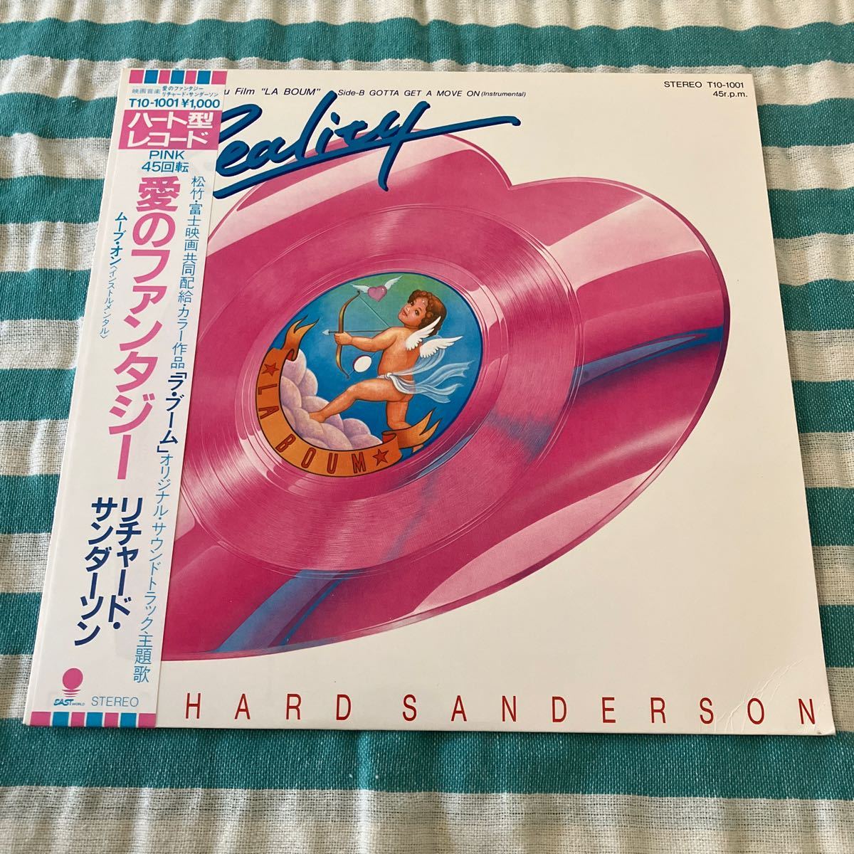 帯付 リチャード・サンダーソン 愛のファンタジー ハート型 レコード ラ・ブーム t10-1001 richard sanderson_画像1