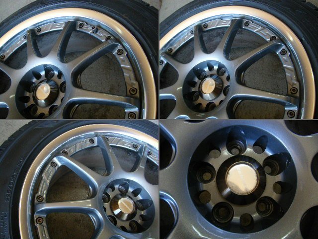 WedsSport ウェッズスポーツ SA70TT アルミ 17×8JJ OFF46 PCD100-5H 225/50R17 DUNLOP DSX 一応スタッドレスタイヤ付き4本セット S1328_画像6