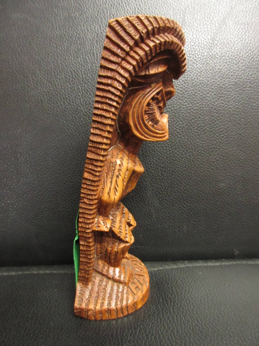 《民芸品》置物 「ハワイ神話：クー (男性神・力・戦いの神)」 高さ：約14cm cocojoe's KU ハワイのお土産 木製 インテリア・小物_画像2