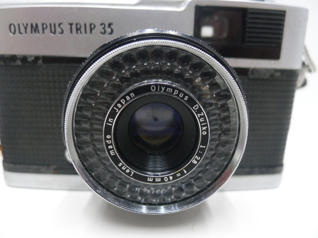 カメラ祭 OLYMPUS オリンパス フィルムカメラ トリップ35 動作未確認 メンテナンス前提 自宅長期保管品 名前記載あり レンズ 1:2.8 f=40mm_画像5