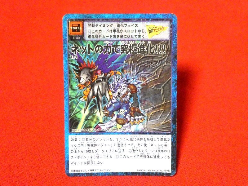 デジタルモンスター デジモンdigimon digital monster TradingCard カードトレカ ネットの力で究極進化 Ta-1の画像1