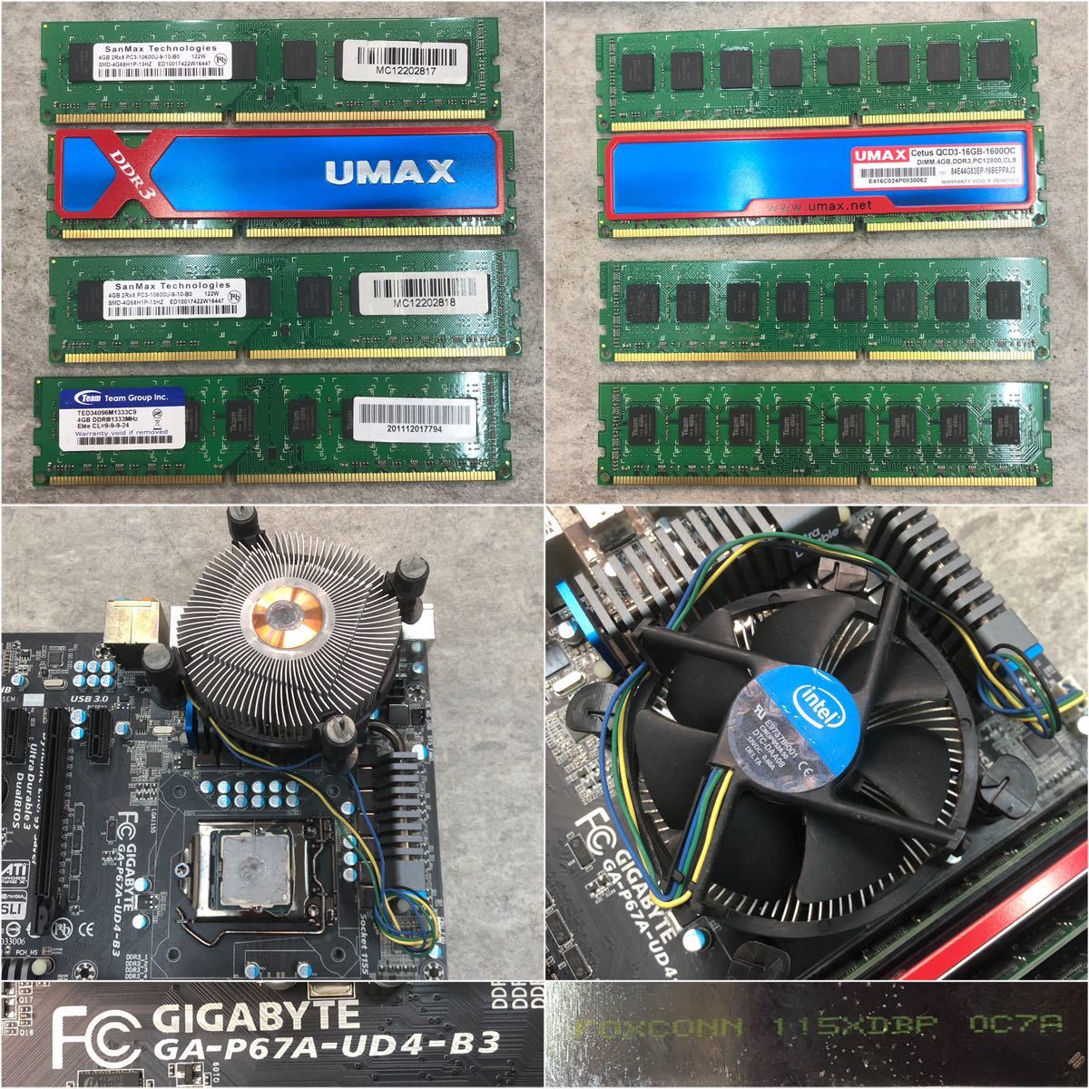 * set sale GIGABYTE motherboard GA-P67A-UD4-B3 GV-N65TOC-1GI EYEREST 85PLUS 520 SCKTT-1000 Antec 3 SPEED operation not yet verification *24012206