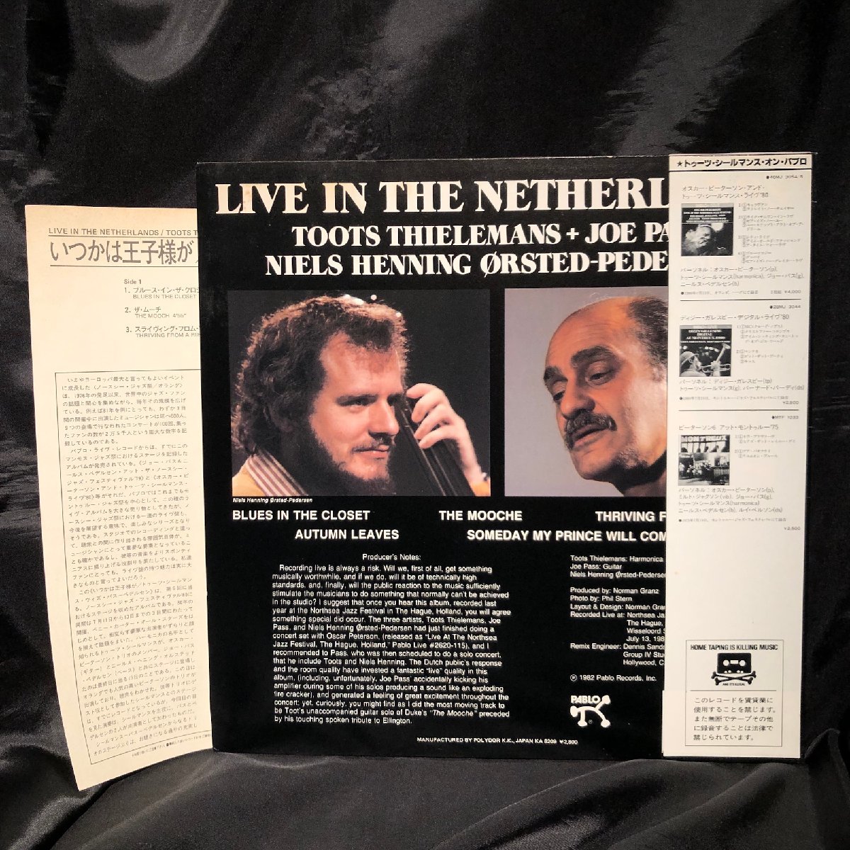 Toots Thielemans + Joe Pass + Niels-Henning Orsted Pedersen / Live In The Netherlands LP Pablo Live・POLYDOR_画像2