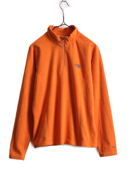 ノースフェイス フリース Tシャツ レディース L 古着 The North Face TKA100 アウトドア ロンT ハーフジップ ハイネック プルオーバー 薄手_画像1