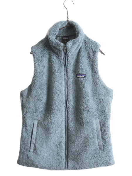 18年製 パタゴニア ロスガトス フリース ベスト レディース L 古着 Patagonia 毛長 パイル ボア 重ね着 フルジップ アウトドア ハイネック