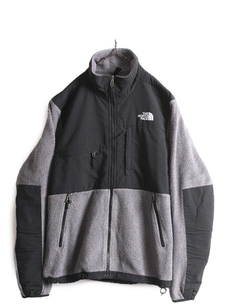 ノースフェイス デナリ ジャケット メンズ S / The North Face DENALI アウトドア フリース ナイロン ジャンパー ブルゾン 2トーン 黒 灰