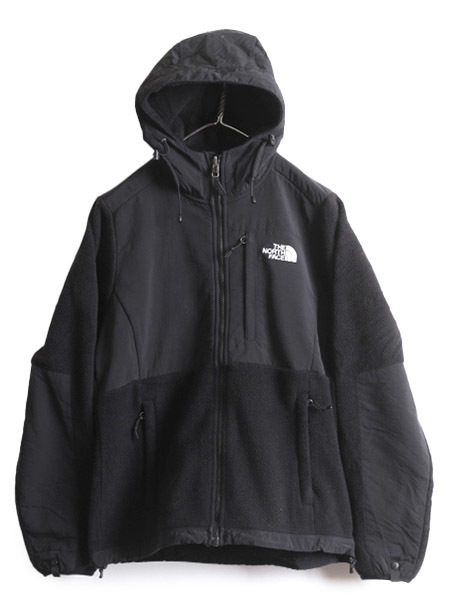 ノースフェイス フード付き デナリ ジャケット レディース S The North Face Denali フリース パーカー ジャンパー アウトドア ブルゾン 黒