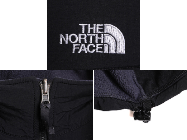 ノースフェイス デナリ ジャケット メンズ M / The North Face DENALI アウトドア フリース ナイロン ジャンパー ブルゾン 2トーン 黒 紺_画像5