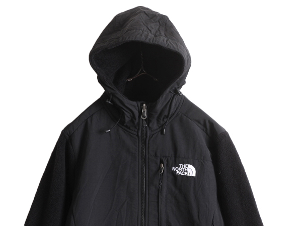 ノースフェイス フード付き デナリ ジャケット レディース S The North Face Denali フリース パーカー ジャンパー 黒 ブラック アウトドア_画像2