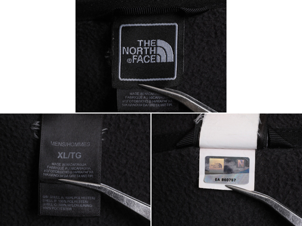 US企画 ノースフェイス フルジップ フリース ジャケット メンズ XL / The North Face ジャンパー ブルゾン アウトドア 大きいサイズ 濃灰_画像5