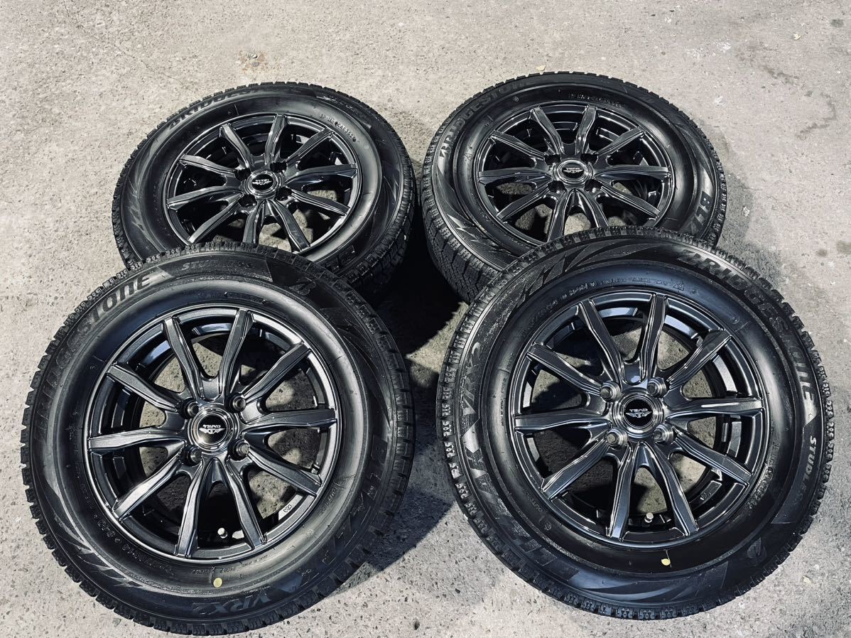 ★2022年 バリ溝 VRX2★ スタッドレスの　175/70R14 5.5J +38 4穴 PCD100 アクア フィールダー フィット ヤリス ヴィッツ キューブ A-3-13_画像1