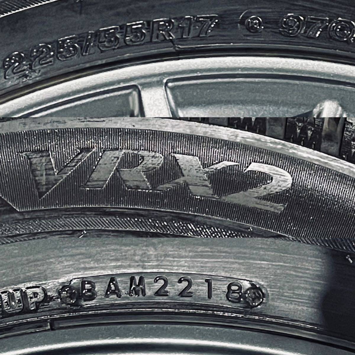 ★超バリ溝★ VRX2 スタッドレス 225/55R17 weds 7J +38 5H PCD114.3 アルファード ヴェルファイア フーガ エクストレイル RAV4 A-3-23_画像10