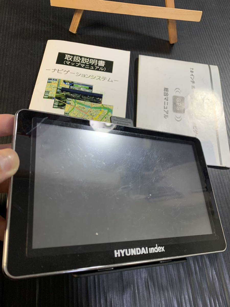 オススメ ＨＹＵＮＤＡＩ　ワンセグ内蔵ポータブルナビ７インチ　ＨＣＮ４－７　稼働確認中古品 1円_画像5