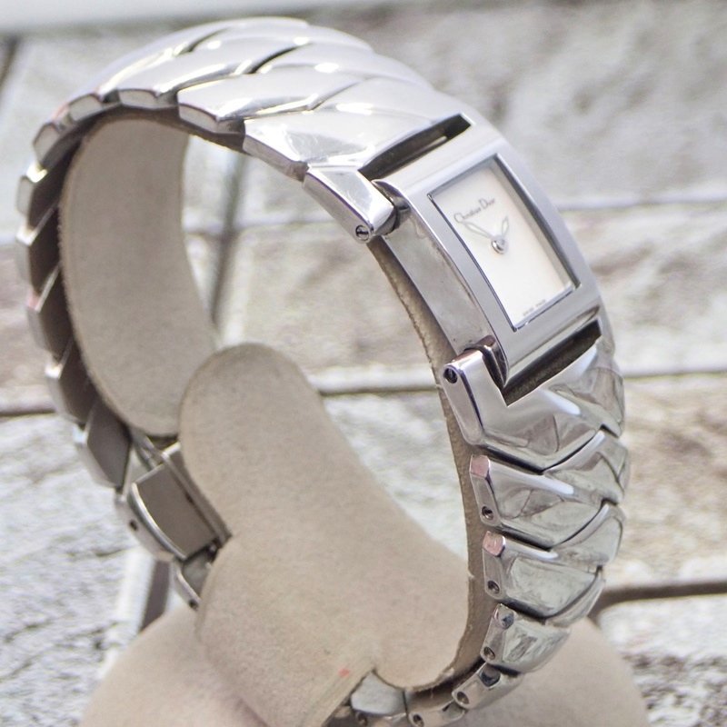 クリスチャン ディオール アールデコ D72-100 クォーツ 14mm シェル文字盤 レディース 腕時計 稼働品 電池交換済 Christian Dior_画像6