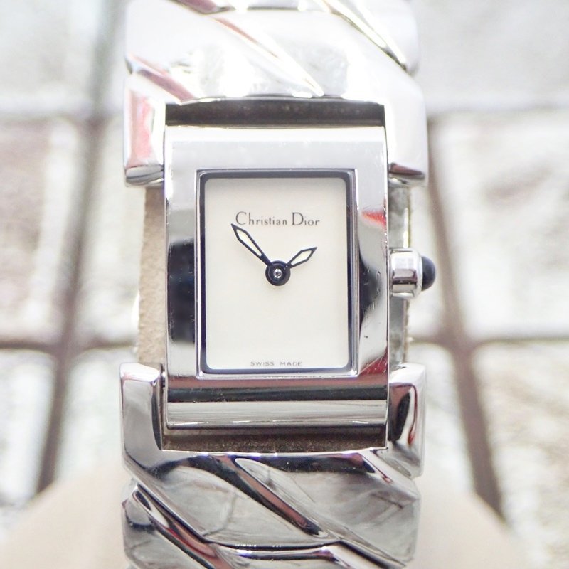 クリスチャン ディオール アールデコ D72-100 クォーツ 14mm シェル文字盤 レディース 腕時計 稼働品 電池交換済 Christian Dior_画像5